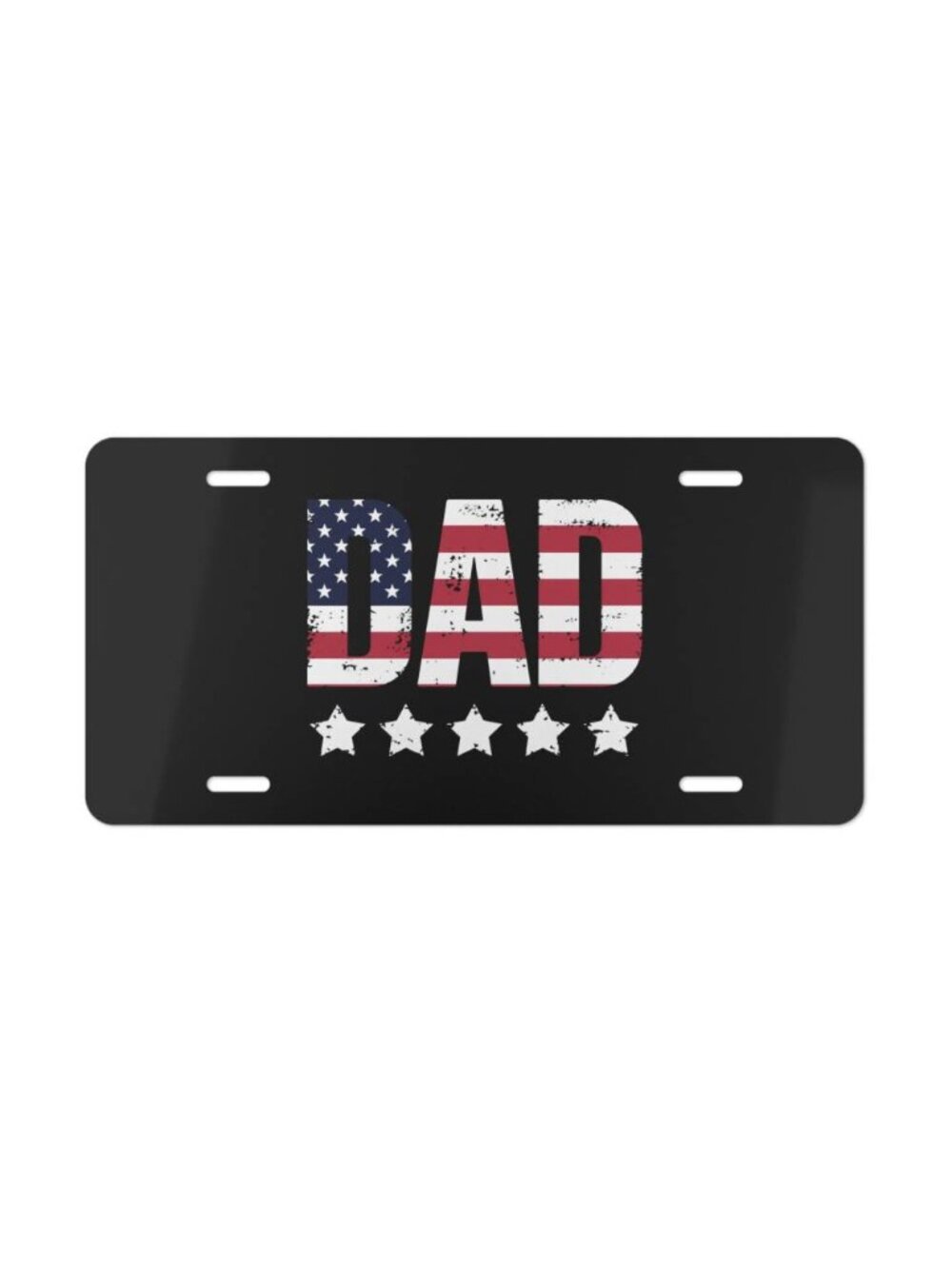 American Five Star Dad Vanity Plate, Father's Day Gift, Car Tag For Dad USA